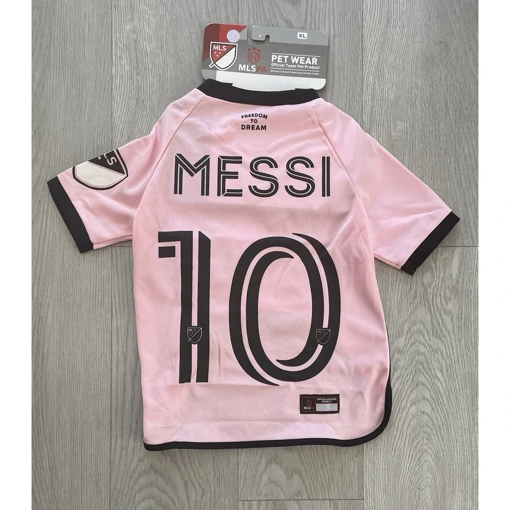 NEW Official MLS Pet Jersey‎ MESSI 10 Club Internacional Del Fultbol Miami - XL